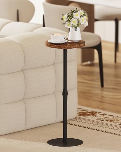 TUTOTAK Tall Round Side Table, Small End Table, Drink Table, Pedestal Table - Image 2