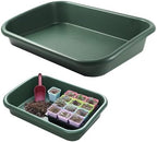 Potting Mat Potting Tray, 17×12×3in Multi-Purpose Gardening Mat for Repotting and Seed Starting Plastic Plant Tray for Indoor & Outdoor Use, Green by Unknown