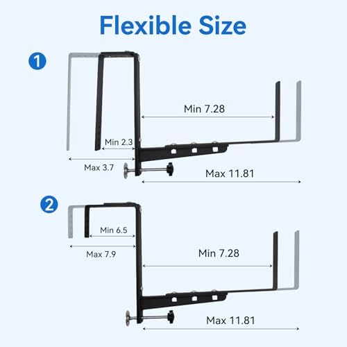 Halatool Window Box Brackets Outdoor, 4Pack Adjustable Planter Box Brackets - Image 5