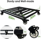 30" Metal Plant Caddy with Wheels Heavy Duty,Extra Large Rolling Plant Stand with 5 Caster 900 Lbs Load Capacity,Square Plant Dolly for Large Pots,Planter Rollers for Indoor Outdoor Use - Image 2