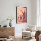Minimalist Chair with Draped Fabric Black Framed Wall Art Print - Image 6