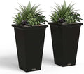 Mayne Renew 24in Modern Tall Square Planter, Black, 2-Pack by Mayne