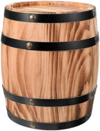 VOSAREA Wood Wine Barrel Decor Vintage Style Wooden Barrel Ornament for Bar Kitchen Garden Yard Home Decor Handmade Rustic Shelf Accent 7.87 X 6.29 X 6.29 in by Vosarea