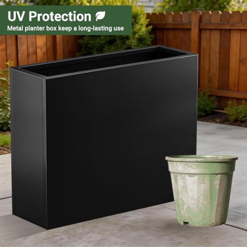 Metal Planter Box 38" x 13” x 30”, Large Rectangular Window Box - Image 3