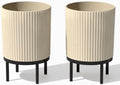 Veradek Demi Series Raised Planter - Round Planter with Stand by VeradekOutdoor
