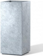 Kante Small Column Square Blue Gray Concrete Planter 19.9" H, Outdoor by Unknown