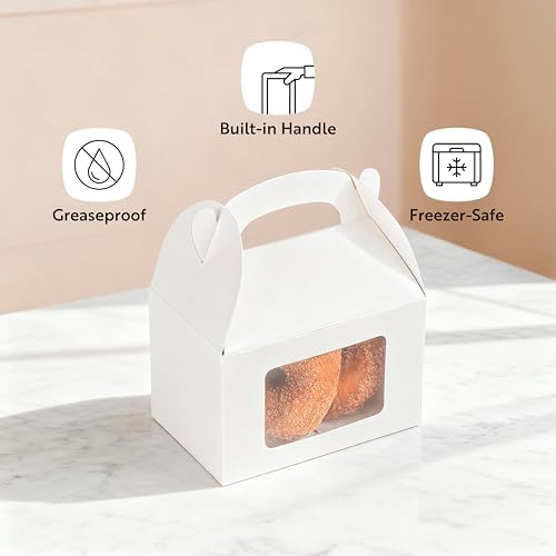 Restaurantware White Paper Gable Box Take Out Container, 100 Pack - Image 4