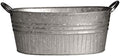 Headwind Decorative Planter - Oval Galvanized Tubs Planter with Handles – 24 Inch Lightweight Steel Indoor Oval Plant Pot with Drainage Holes – Large Galvanized Tub Flower Bucket – Outdoor Planter by Headwind