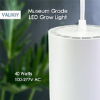 Hanging Grow Light 40W Large, Full Spectrum Warm White Color Plant Lamp, 120V Plug-in with Timer, 15FT Fabric Power Cord, Decorative Pendant Plant Light - Image 2