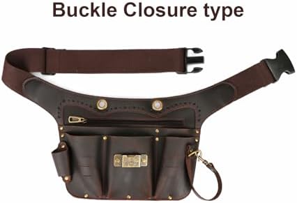 Leather Florist Tools Belt Pouch Utility Waist Bag for Electrician Framer - Image 4