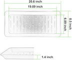 2 Pack Plastic Plant Tray Saucer Rectangular 20 21 Inch, Planter Trays Saucers Indoor Outdoor, Water Drip Tray for Flower Pot, Windowsill, 8.5 x 20.6 Inches, White - Image 2