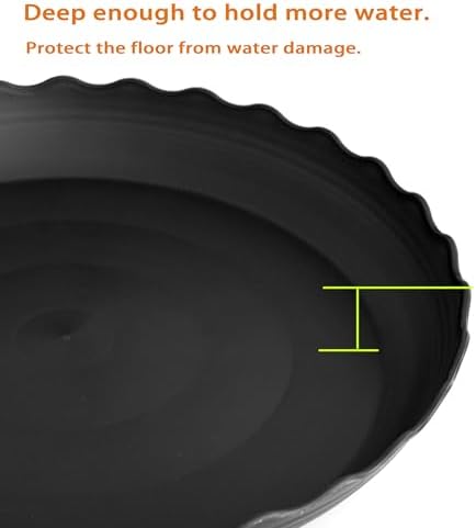 4 Pack of 18 inch Plant Saucer Plant Tray, Plastic Plant Saucer, Heavy Duty Plant Tray for Pots, Plant Saucers for Indoors Planter, Garden Water Plate Bowls for Gallon Grow Bags (Black) - Image 4