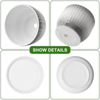 Ceramic Plant Pots, 5.5 Inch, Gray+White, Set of 4 - Image 6