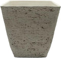 The HC Companies Tahoe Tall Square Planter - Weather-Resistant Indoor & Outdoor Plant Pot - Premium Decorative Planter Made from Crushed Stone Resin (16”H, White Birch, Pack of 1) by TheHCCompanies