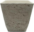 The HC Companies Tahoe Tall Square Planter - Weather-Resistant Indoor & Outdoor Plant Pot - Premium Decorative Planter Made from Crushed Stone Resin (16”H, White Birch, Pack of 1) by TheHCCompanies