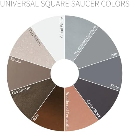 Crescent Garden Universal Square Plant Saucer, Modern XL Durable Drip Tray for Square Planter, Heavy-Duty Plastic Drainage Dish, Large Outdoor Flowerpot Saucer - 16'' Inner x 19.75" Outer (Mocha) - Image 5