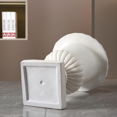 Urn Planter Beige White Magnesium Oxide 16.93x23.62 in - Image 7