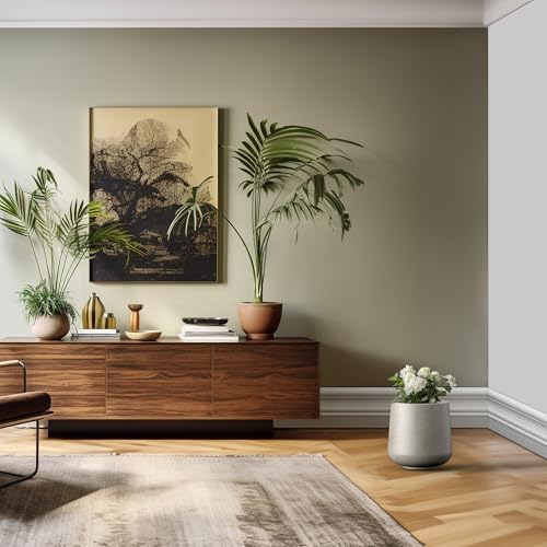 Kante Accent Round Curved Weathered Concrete Planter 13" Dia, Outdoor - Image 6