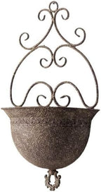 Vintage Wall Planters for Indoor Plants - Metal Wall Planter Holder, Half Round Hanging Basket Flower Pots, Unique Pastoral Retro Decoration for Succulent, Outdoor(H- 20.5 in) by NOONEAU