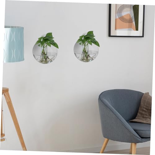 Generic 4pcs Glass Wall Planters for Indoor Plants Decorative Hanging Terrarium Globes Water Holder for Propagation Station and Home Wall Decor - Image 5