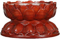 Oriental Home Display Stand Wooden Rosewood Carved Lotus Base by GOLDYWENDY