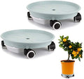 Skelang 2-Pack 13.39' Plant Caddy with Water Drawer, Movable Planter Dolly, Plant Stand Pallet - Loading Capacity 180 Lbs by Skelang
