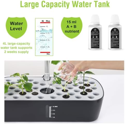 52 Pods Smart Hydroponics Growing System Indoor Herb Garden with Auto Timer - Image 6