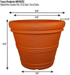 Tusco Products RR155TC Classic Rolled Rim Garden Planter, 15.5", Terra Cotta - Image 2
