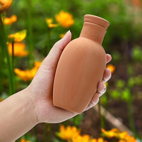 JUXYES 6 Pack Terracotta Self Watering Pots Watering System Planter Spikes - Image 5