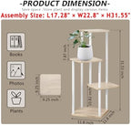 AZERPIAN 4 Tier Tall Plant Stand Indoor Corner Tiered Shelf Metal MDF Board - Image 4