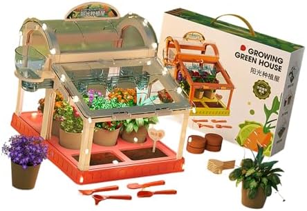 ordinarYone LED Enhanced Childrens Greenhouse Made With Acrylic For Indoor Plant Growing And Learning Activities by Unknown