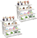 Wooden Cupcake Stand for 24 Cupcakes, 4 Tier Cupcake Display Stand Rustic Tiered Display Stand Dessert Table Display Set Cupcake Stand for Baby Shower Decorations Birthday Party Supplies Perfume Display(White 2Pcs) by Fumingpal