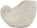 Nautilus Shell Planter, 11.5 Inch, Textured Beige Finish - Image 6