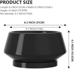 8.3 Inch Black Ceramic Planter with Drainage Hole and Saucer - Image 2