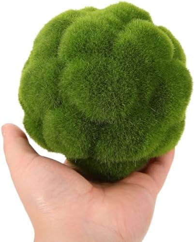 DOITOOL Green Moss Balls Decorative for Bowls: 6 Pcs Fake Moss Balls Faux Decorative Spheres for Bowl Fillers, Vase Filler, Wedding Decor, Table Arrangement, DIY Crafts (3.9" + 4.7") - Image 4