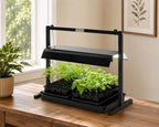 Gardener's Supply Company LED Sunlite Compact Tabletop Grow Light Garden | 2 Full-Spectrum LED Bulbs & 1 Tray Included | Aluminum Frame Houseplants Herbs Succulent & Seed Starting - Image 5
