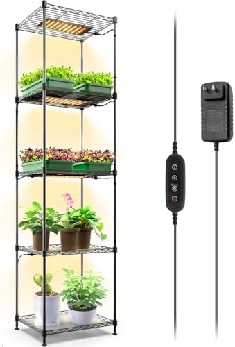 Barrina CX83 Plant Shelf with Grow Light, 5-Tier 40W, 15.7x11.8x59.1IN by Barrina