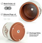 Terracotta Pots, 6+4 Inch Plant Pots, 2 Pcs with Drainage Holes - Image 4