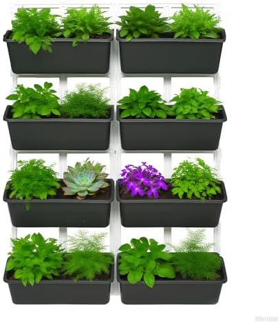 8 Pockets Hanging Planter, Removable Vertical Garden Wall Planter by CheriMuMu
