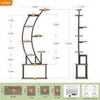 2 Pack Plant Stand Indoor with Grow Lights, 9 Tier Large Tall Plant Shelf - Image 6
