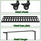YIZAJIA Plant Stand Indoor Outdoor Hanging Tiered Stands Shelf With wheel - Image 6