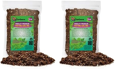 Gardenera Parsley Plant Potting Soil - All-Natural Blend for Thriving Parsley Plants - Boosts Root Health and Aroma - 10 Quart by Gardenera