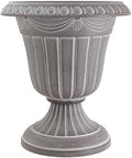 Arcadia Garden Products PL00CW Classic Traditional Plastic Urn Planter Indoor/Outdoor, 16" x 18", White Wash by ArcadiaGardenProducts
