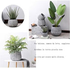 Planter Fibreglass Flower Pots with Drainage Holes Textured Planter for Indoor and Outdoor Use Large Calibre Flower Container Indoor-Outdoor - Image 4