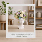 Planter and Flower Pot for Home Decor – Whimsical Plant Pot for Indoor or Outdoor Use with Butterfly and Face Sculpture – Modern Indoor Plant Stand Ideal for Garden and Patio Accent – 11" White - Image 4