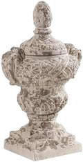 SOFE Vintage 28" Tall Large Outdoor Plant Pot, Lidded Garden Planter Urns by SOFE