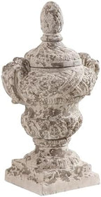 SOFE Vintage 28" Tall Large Outdoor Plant Pot, Lidded Garden Planter Urns by SOFE