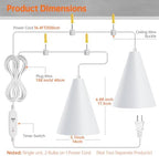 Bstrip Hanging Grow Light for Indoor Plants, Two Head One-Cord 50W - Image 7