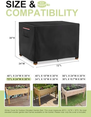 Outdoor Raised Garden Bed Cover for Winter,Planter Raised Beds Cover - Image 2