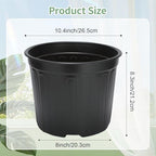40 Pack 3 Gallon Nursery Pots, 10 Inch Plant Pots with Drainage Holes - Image 2